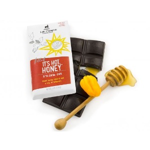 Lake Champlain Chocolates’ 57 percent  Dark Chocolate Bar with Hot Honey Caramel filling.