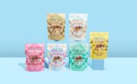 Dream Pops officially expands into the the-stable candy aisle with the launch of Dream Pops Crunch. The candy comes in six flavors shown here, including: Berry Dreams, Vanilla Sky, Birthday Cake, Banana Cream, Mint Chip, and Cookie Dough