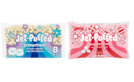 Jet-Puffed releases Peppermint, Snowman seasonal winter marshmallows
