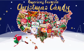 Christmas candy map