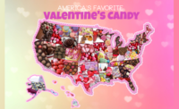 Valentines Day candy map