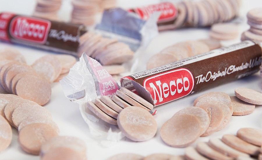 Necco chocolate wafer rolls