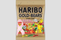Pink ribbon Gold-Bears bag