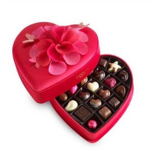 29 Piece Valentines Day Keepsake Chocolate Heart Godiva