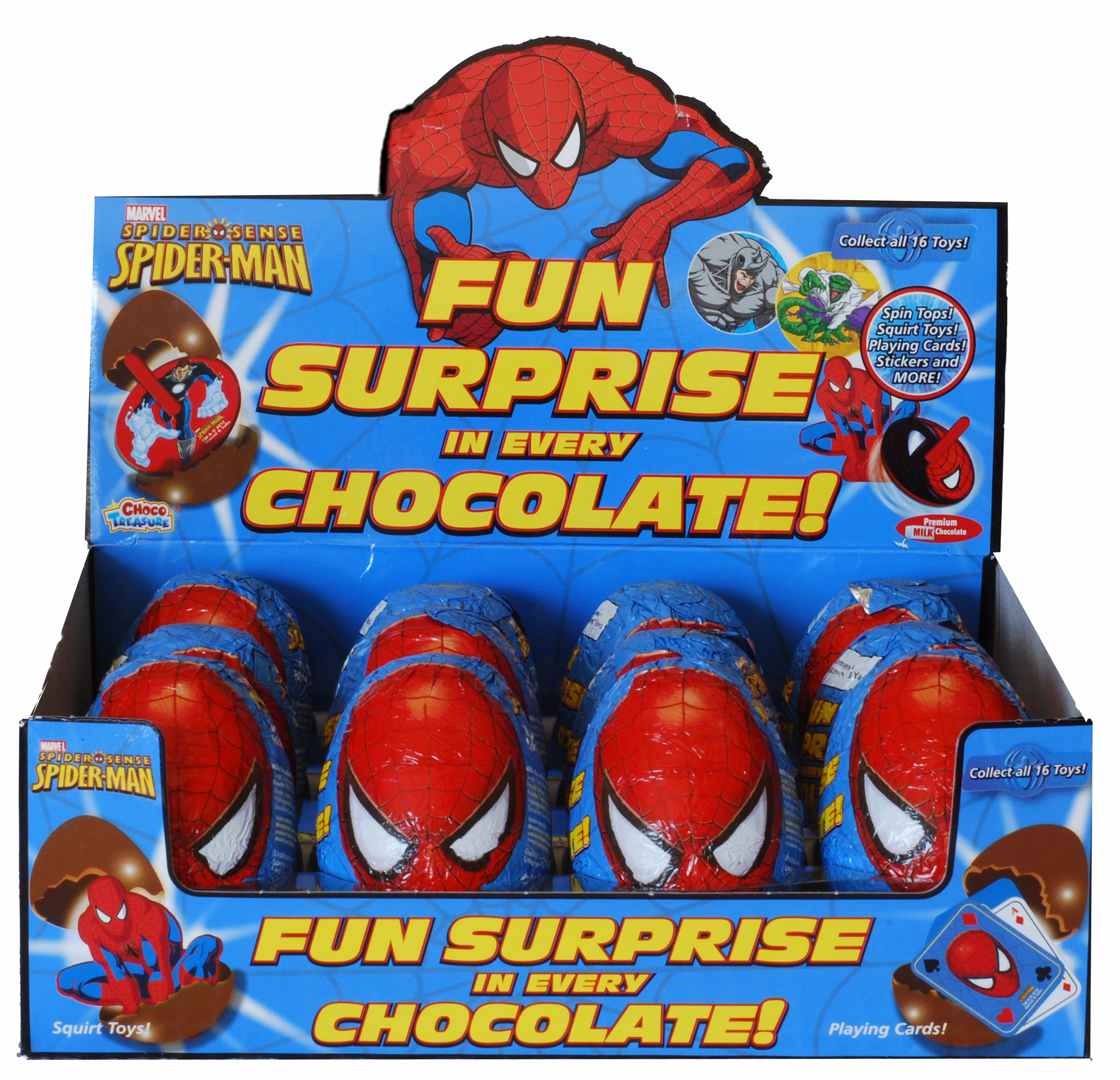 spiderman chocolate eggs