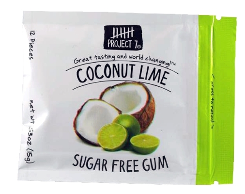 coconut lime Project 7 gum and mints